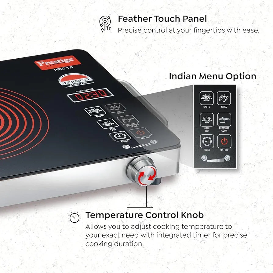 PRESTIGE 41136 INDUCTION INFRA RED 1.0 2200W PRESTIGE 41136 INDUCTION INFRA RED 1.0 2200W